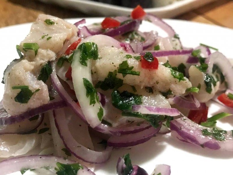 Ceviche de Tilápia com Pimenta Branca  e Gengibre Moído Multi Gosto